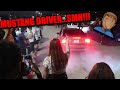 COCKY MUSTANG DRIVER NEARLY CAUSES FIGHT LEAVING CARS AND CHICKS CAR SHOW!!!