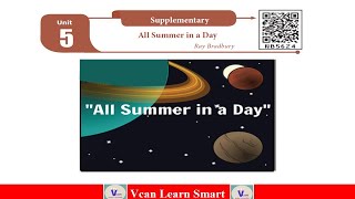 All Summer In A Daytamil  Ray Bradbury Part 1 12th Standard  Unit 5 Supplementary
