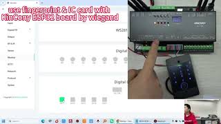 how to use fingerprint & IC card with KinCony ESP32 board by wiegand