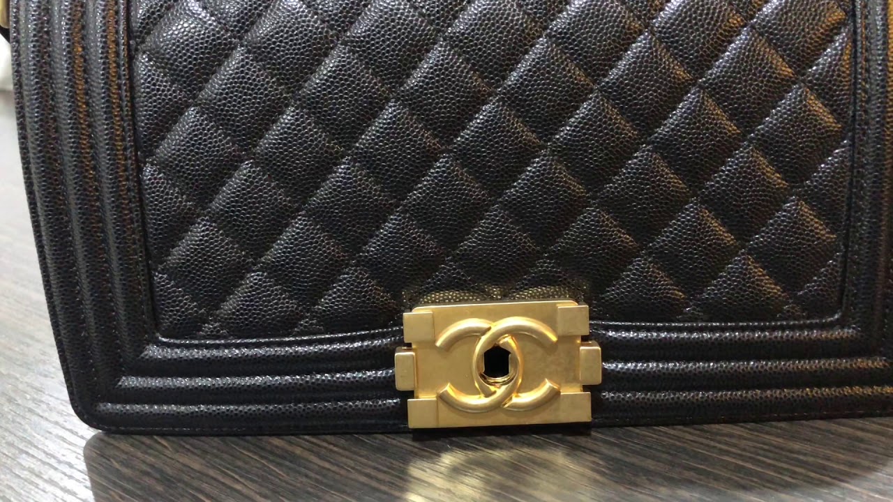 CHANEL  YELLOW CHEVRON OLD MEDIUM BOY BAG OF