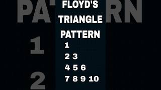 Floyd triangle pattern in c++ #shorts #ytshorts #coding