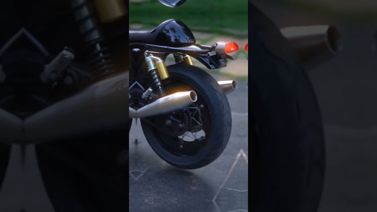 1 of 1 Custom Modified Cobalt Blue Continental GT 650 with Red Rooster Performance Exhaust 