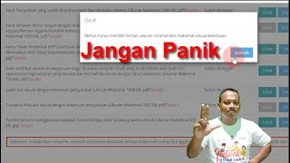 Solusi GALAT Berkas harus memiliki format, ukuran minimal & maksimal sesuai ketentuan Upload SSCASN