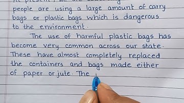 Letter to the editor of newspaper about harmful effects of plastic bags