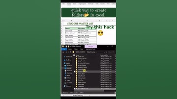 Create folders📁 #excel #explore #shorts #viralshorts #youtubeshorts #trending  #tutorial #excellife
