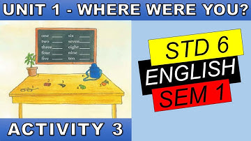 Std 6 Sem 1 English | English | Unit 1 Where Were You? | Activity 3
