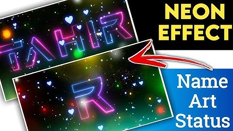 Trending Neon Letter Name Art Status Video Editing | Neon Text Name Art Editing| kinemaster tutorial