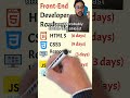A typical 60 day frontend developer roadmap