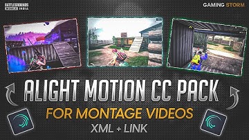 Alight Motion CC Pack For Montage Videos | Free Preset | AMV / GMV CC pack | Link + XML || Pubg CC