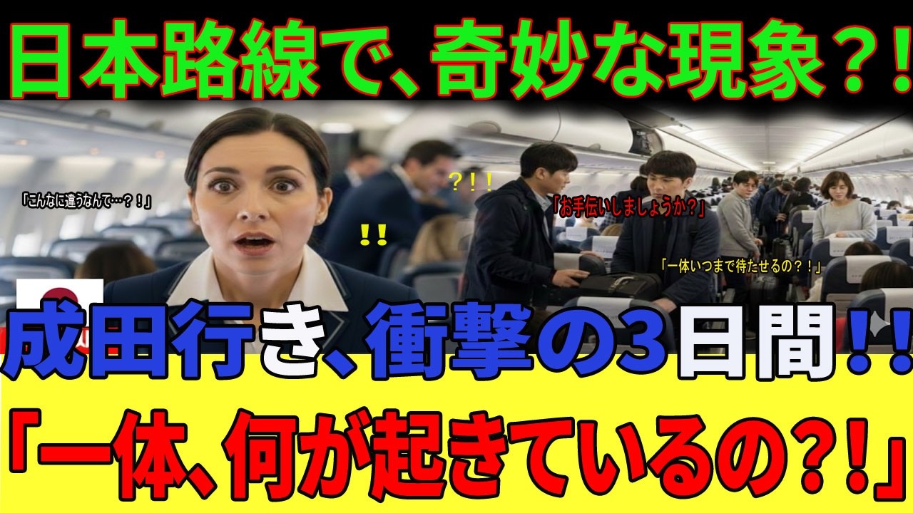 【海外の反応】ベテランCA「私の20年間は無意味…」成田便で日本人の“ありえない民度”に遭遇し透明人間に！世界が感動した理由とは
