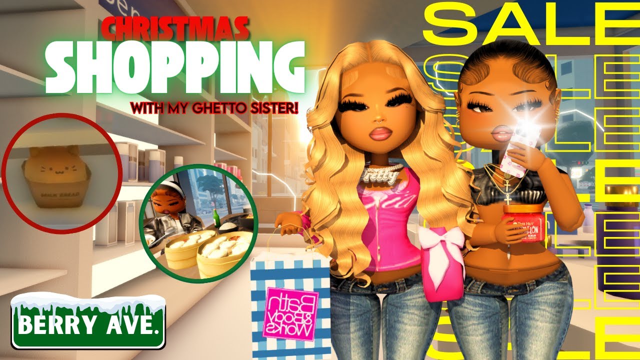 МОЯ СЕСТРА ИЗ ГЕТТО! *РОЖДЕСТВЕНСКИЕ ПОКУПКИ!!* ♡ | Семейная ролевая игра Berry Ave 