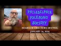 January 2024 philadelphia folksong society board of directors meeting