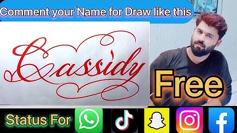 Cassidy Name Signature Calligraphy Status | How to Cursive write with cut Marker #cassidy @Cassidy