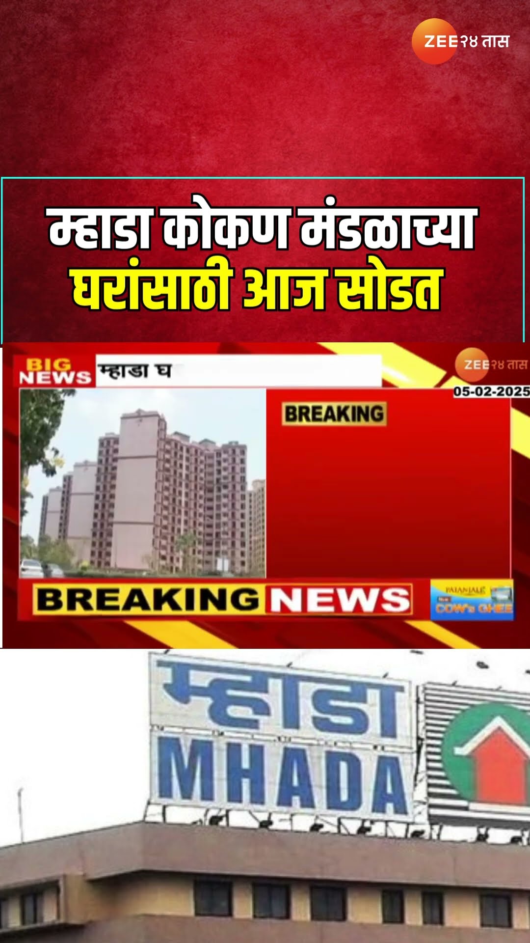 MHADA Kokan Mandal Housing Lottery | म्हाडा कोकण मंडळाच्या 2 हजार 264 घरांसाठी आज सोडत