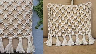 How To Make Macramé Cushion Cover | Step by Step Tutorial | DIY | Easy