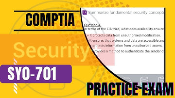 CompTIA Security+ SY0-701 Practice test OBJ 1.2