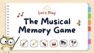 The Musical Memory Game For Kids - Match 6 Instruments Names With Pictures