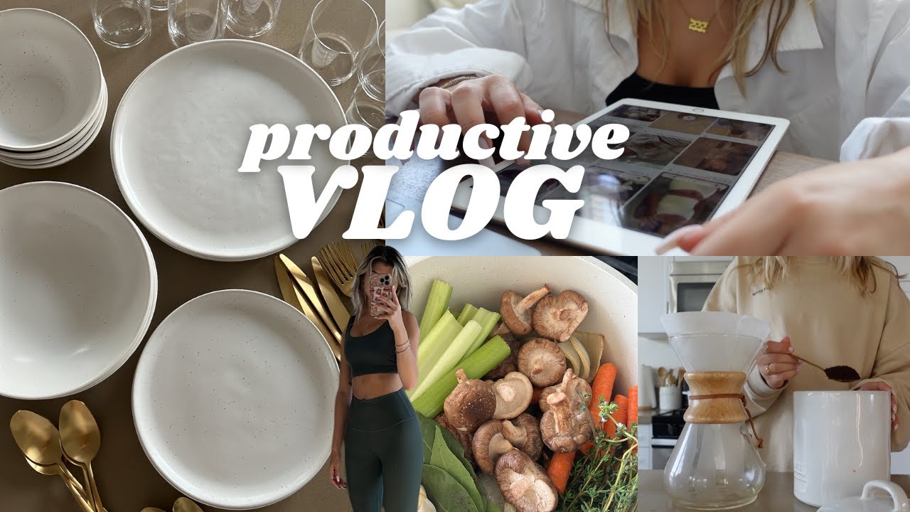 PRODUCTIVE VLOG plan with me for a new month, studying, making bone