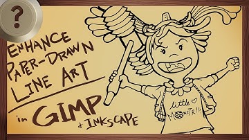 Enhance Paper-Drawn Line Art in GIMP and Inkscape