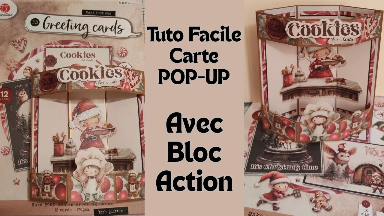 🎄 CARTE POP-UP MAGIQUE AVEC LE BLOC ACTION – SPÉCIAL NOËL ! ✨