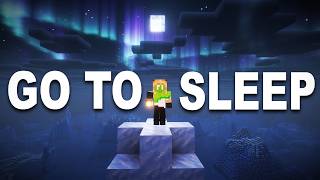 fall asleep while I survive in winter minecraft