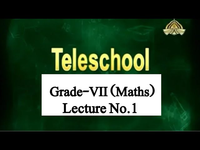 Teleschool PTV Grade-VII Maths (Lecture No.1) Introduction to Sets