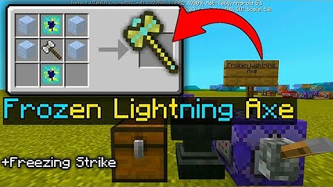 How to create a Frozen Lightning Axe in Minecraft using Command Block Trick