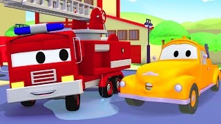 Tom der Abschleppwagen und Franck das Feuerwehrauto in Car City | Lastwagen Bau-Cartoon-Serie