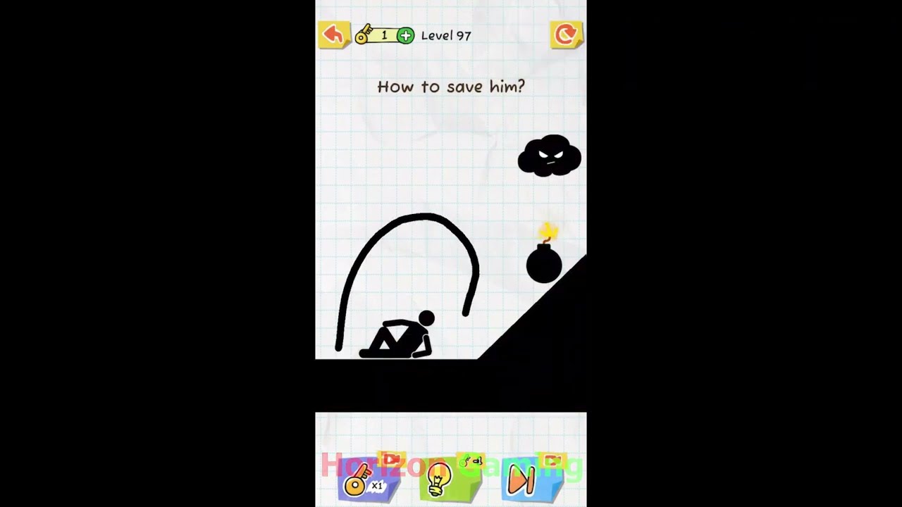 Draw 2 Save: Stickman Puzzle LEVEL 97 - How to save him - Gameplay Walkthrough Android IOS
