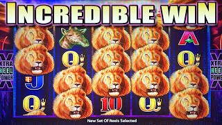 MEGA BIG WIN LINE HIT: MAX BET SUNSET KING SLOT MACHINE by Aristocrat Slots