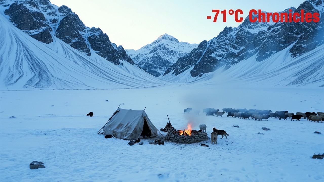 Surviving a -71°C Blizzard… Making a Tin Can Oven to Roast Green Chicken ❄️🔥