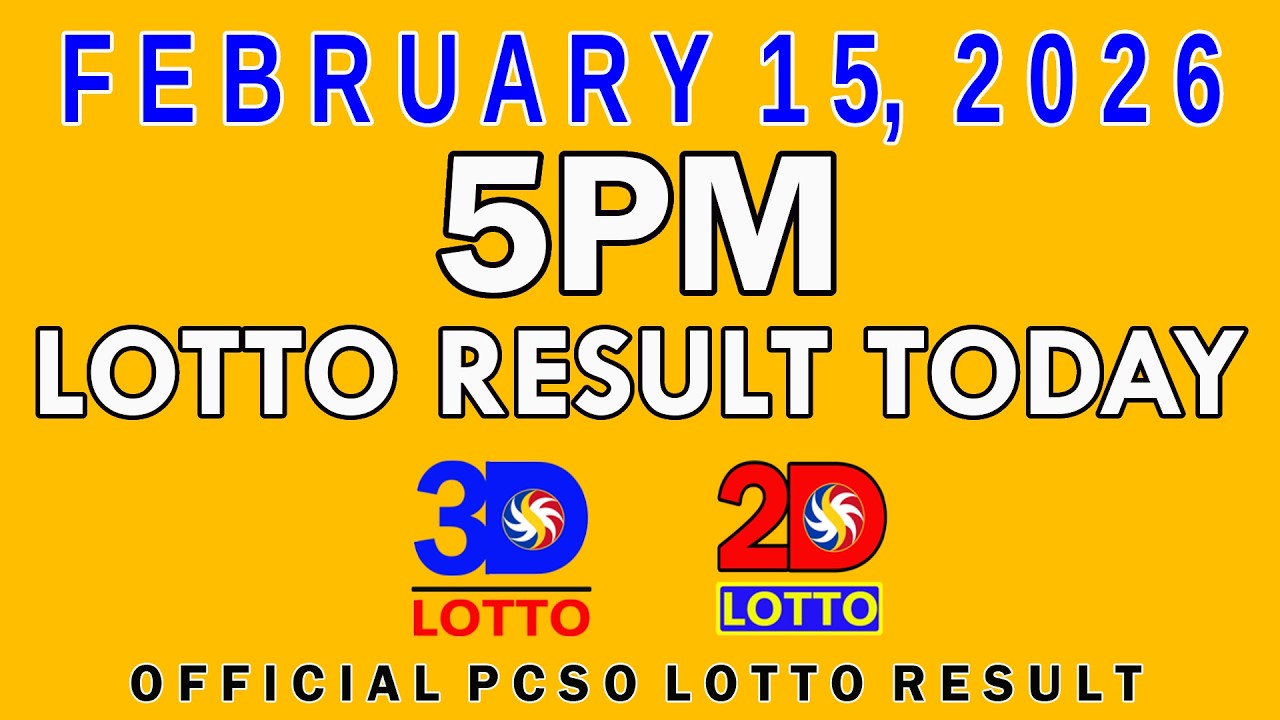 5pm Lotto Result Today Swertres Ez2 PCSO February 15 2026