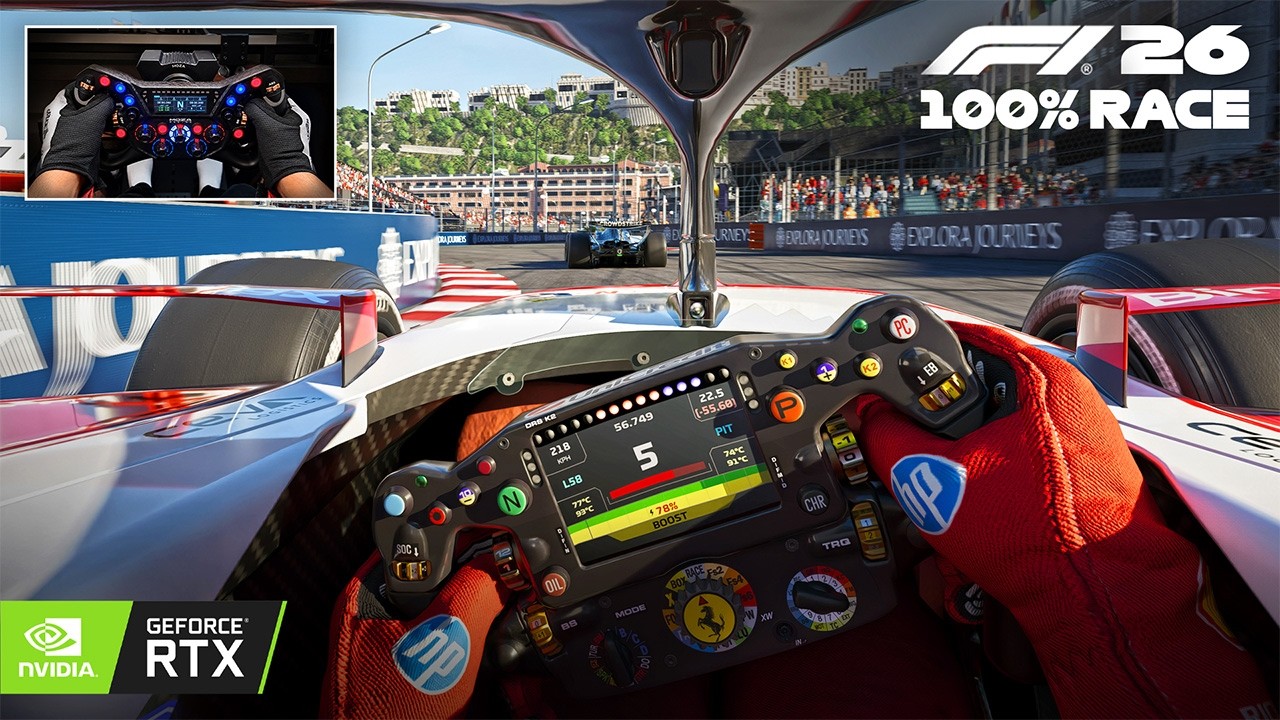 F1 26 Virtual Reality at 4K Looks Absolutely Insane - Monaco GP 100% Race | Steering Wheel Gameplay