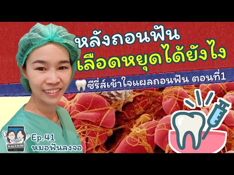 หลังถอนฟันเลือดหยุดได้ยังไง |ซีรี่ส์เข้าใจแผลถอนฟัน ตอนที่1|หมอฟันลงจอ