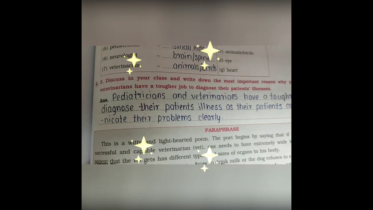 4.1 The Vet W. B question and answer