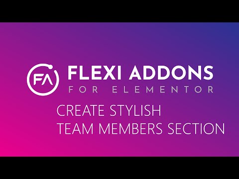 Create Stylish Team Member Section in Elementor with Flexi Addons