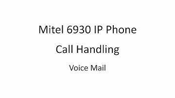 6930 Phone: Voicemail: MiVoice Business