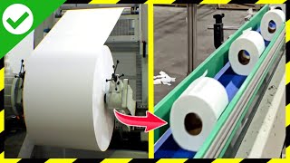 Como se HACE el PAPEL HIGIÉNICO🧻(MILLONES de ROLLOS de PAPEL HIGIÉNICO) | Fabricando Papel higiénico