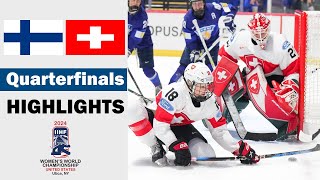 Finland vs. Switzerland Full Highlights | Quarterfinals | 2024 Women's World Hockey Championship