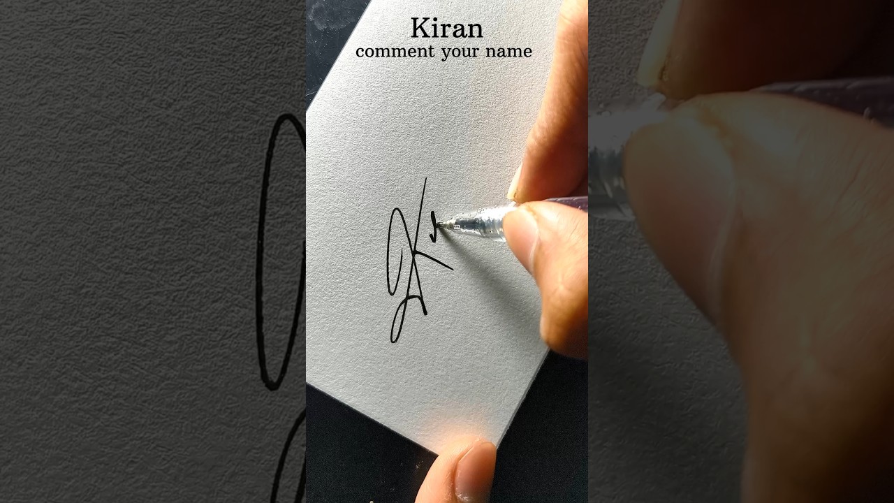 Kiran name signature style 