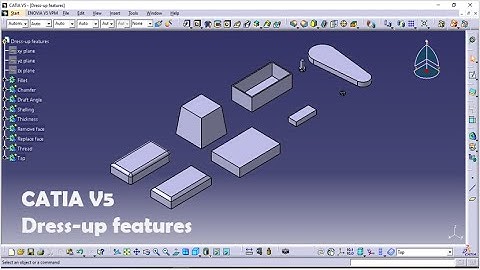CATIA V5 Tutorial for Beginners Part-18 | Part Design –Dress-up features