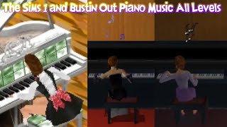The Sims 1 and Bustin' Out Piano Music All Levels