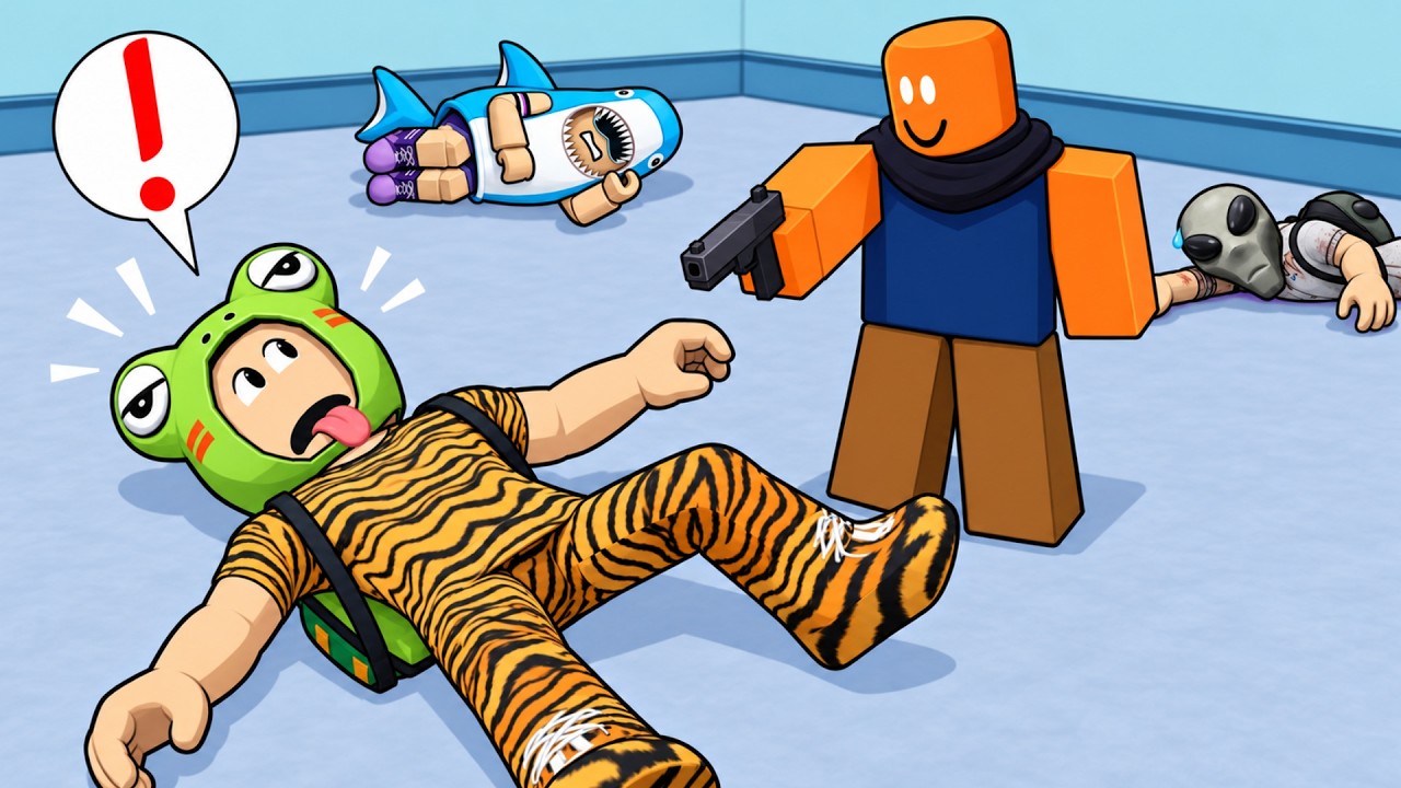แกล้งตาย ไม่เนียนโดนยิง! 🤣 Roblox Play Dead