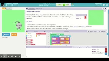 Code.org - CSD Unit 3, Lesson 12 - Sprite Movement (