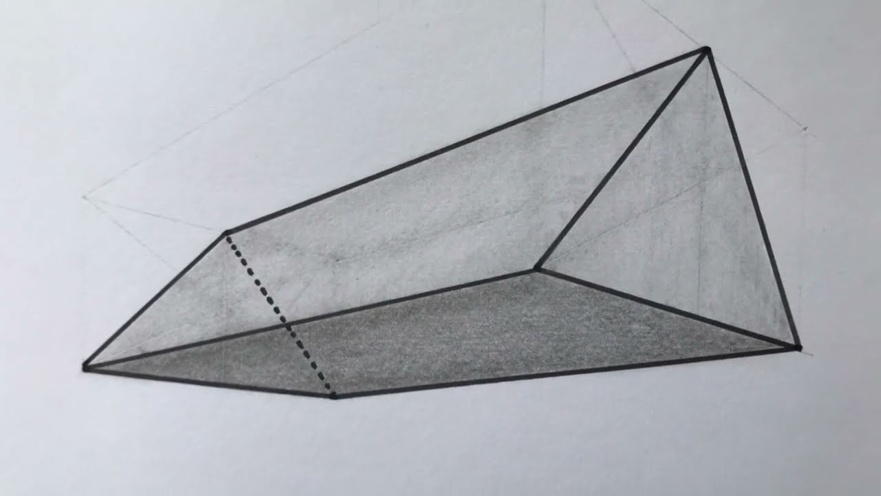 How To Draw A Triangular Prism On Graph Paper