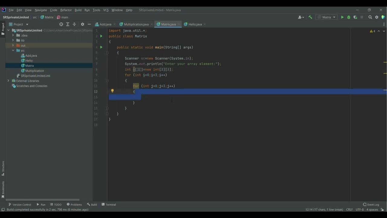 #Simple Java Program For Accepting 3*3 Array from User @CodeWithHarry ...