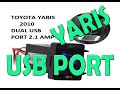 how to install USB charging port, TOYOTA YARIS 2010