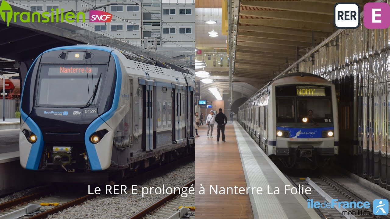 Transilien SNCF : le RER E prolongé à Nanterre La Folie (1080p)