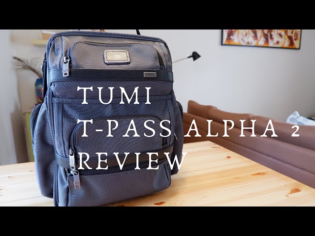 TUMI Alpha2 T-Pass バックパック アールグレー×ブラウン Tas Tumi Alpha 2 - Tumi T-Pass Bag Business Class Brief Pack