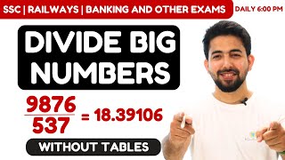 VEDIC DIVIDE TRICK Of BIG NUMBERS IN TWO STEPS | Divide Tricks | Maths Tricks For Fast Calculation